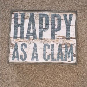 Beach "Happy as a Clam" Sign
